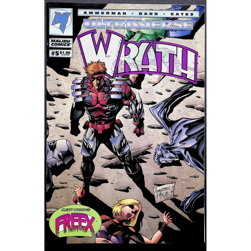 Wrath #1-5 Complete Set‎ Malibu Ultraverse 1994 Mantra Freex Guest Appearances